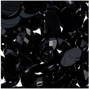 200pcs John Bead 10x14mm Black AB Acrylic Oval Flat Back Rhinestones Crystal Faceted Gems for Crafts, Nail Art, Jewelry, Scrapbooking & DIY Decorations