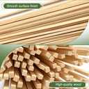100 Pcs Pine Wood Sticks 1/8 x 1/8 x 36 Inch Unfinished Wooden Strips for Craft DIY Supplies Square Wooden Dowels Extra-Long Cut-to-Length Wooden Strips