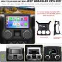 (4GB+64GB) Android Car Radio Stereo for Jeep JK Wrangler 2015 2016 2017 – 10.2 Inch Touchscreen Support Wireless Carplay/Android Auto/WiFi/GPS/Bluetooth5.2/Back-up Camera/FM/SWC