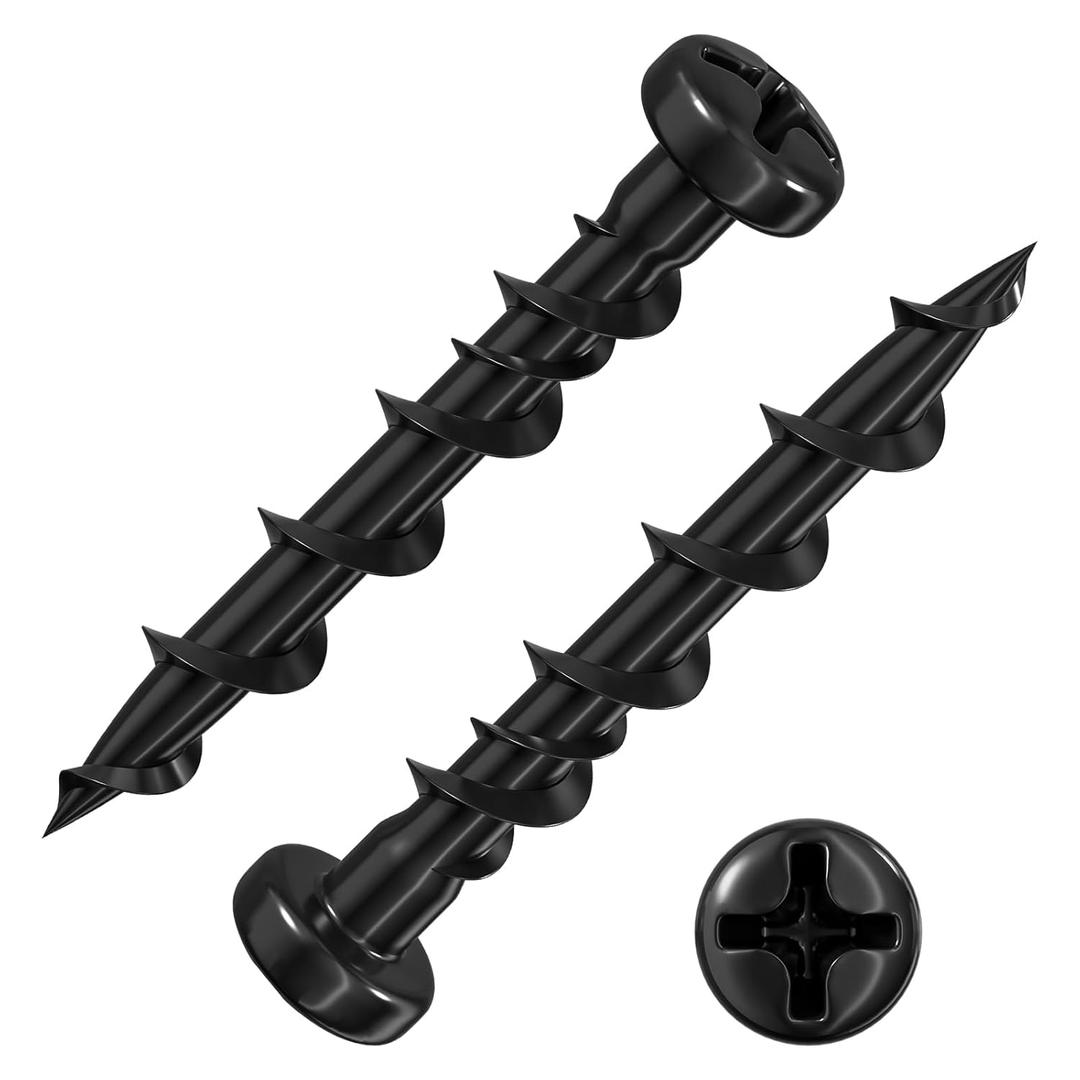 (100 pcs) Pan Head Drywall Anchors 1-1/4" Black Anti Rust Coating, Bolt Anchor, Duty Hollow Wall Anchors