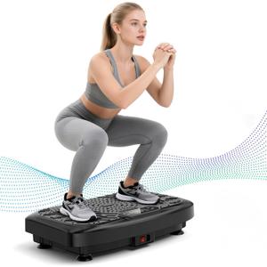 Vibration Plate Exercise Machine for Lymphatic Drainage, Vibration Platform 450 Lbs Capacity(Brick Orange)