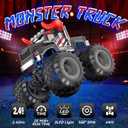 AUUGUU Remote Control Car, 2.4GHz Monster Trucks Toys with Light Spray, Birthday Gift for Kids 3 4 5 6 7 8, All Terrain RC Cars, Toddler Toys for Boys Girls 3+ Year Old (Bull)