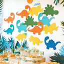 Boao 12 Pcs Large Dinosaur Felt Mats Cutouts 16x10 Inch - Colorful Classroom Decor Dinosaur Themed Party Supplies Prop for Craft Wall Decal Birthday Baby Shower School Table Decor