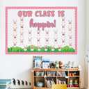 Fuutreo 70 Pcs Easter Bunny Paper Cutout DIY Classroom for Bulletin Board Decorations Class is Hoppin Photo Craft Set for School Classroom Chalkboard Wall Supplies(Easter Style)