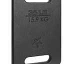 Yes4All Cast Iron Rucking Weight for Backpack, Training Weight Plate with Ergonomic Rounded Handle, Protective Glossy Finish for Weighted Walking, Hiking, Rucking, Resistance Workout