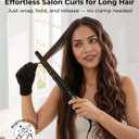 Farery Tapered Curling Wand for Long Hair, 3/4-1 1/4" Conical Curling Wand with 7.3" Extra Long Barrel, Tourmaline Ceramic Curling Iron for Beach Waves & Defined Curls, Dual Voltage, Glove Included