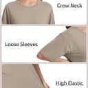 Kinglaman 5 Pack Womens Oversized T Shirts Crew Neck Loose Fit Short Sleeve Tshirts Summer Workout Plus Size Tee Tops