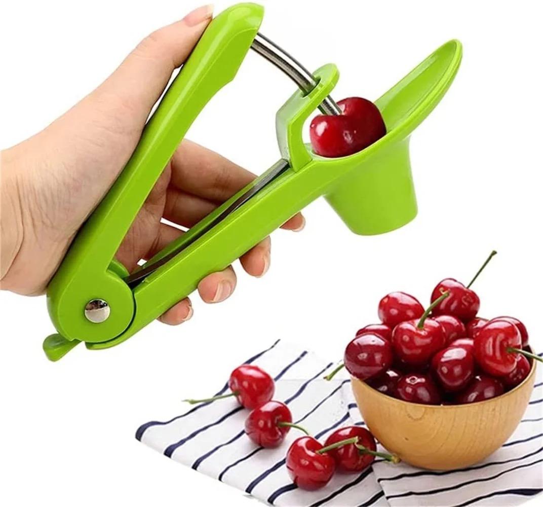 Culinary Fresh Cherry Olive Pitter Corer Remover Kitchen Tool Gadget Green