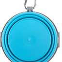 Loving Pets Bella Roma Collapsible Dog Bowls - Silicone Dog Bowls, Foldable Bowl, Puppy Essentials & Hiking Pet Supplies Great for Home & Travel (Blue, Small)
