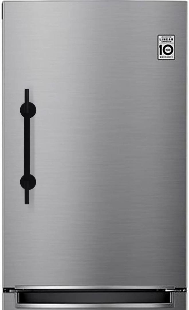Spidfee Magnetic Refrigerator Door Handle with Cover, Fridge Pull Handle Replacement Keep Appliance Clean from Fingerprints Liquid Oil Food Stain for Metal Machine Door - 1Pack Black