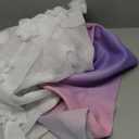 MYSKY HOME Pink Purple Curtains for Girls Bedroom - 54 Inch Long White Pom Pom Sheer Small Double Layer Grommet Room Darkening Nursery Curtains, 52 X 54 in