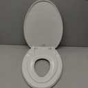Little2Big Toilet Seat with Built-In Toddler Potty Training Seat, Slow Close, Easy to Install, Made in USA, ELONGATED, White
