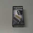 PongTHUMB Electric Razor for Men with Pop-Up Trimmer: Rechargeable Cordless Foil Shaver for Face - Wet/Dry/Anti-Slip Waterproof Shavers with LED Display - Metal Handheld Design Light Gray