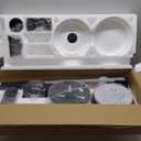 ZMISHIBO 72 inch Large Ceiling Fans with Lights and Remote, Indoor/Outdoor Black Modern Ceiling Fan for Kitchen Living Room Patio, 6 Speed Reversible Quiet DC Motor, 3 CCT, Dual Finish 8 Blades