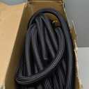 Garden Hose 100FT Non-Expanding, Lightweight Hose With 10-Function Nozzle, Leak-Proof No-Knot, Easy to Carry, Wear-Resistant, Sturdy 3/4GHT Flexible Water Hose for Outdoor (Black with Nozzle)