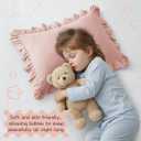 KKJIAF Cotton Toddler Pillowcase 13"x18" Set of 2, Soft & Breathable Toddler Pillow Cover, Envelope Closure Travel Pillow Case for Boys, Girls (Dusty Pink)