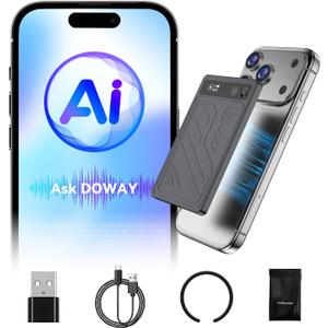 Magnetic AI Voice Recorder-73H Battery, Transcribe&Summarize with AI Noise Cancellation, USB-C Charge Recording Device, 64GB Audio Recorder for Lectures, Meetings, Calls, Interviews, 112 Languages