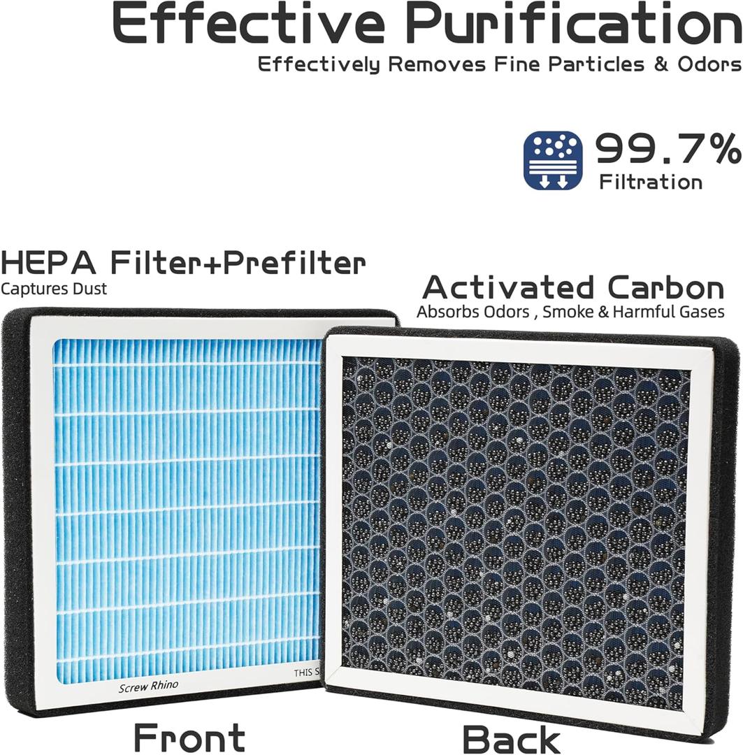Cabin HEPA Air Filter CF12935 Replacement For Jeep Grand Cherokee 2022 2023 2024,Grand Cherokee L 2021 2022 2023 2024.Do Not Fit:Grand Cherokee 2021 and Grand Cherokee WK 2022