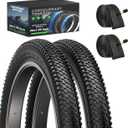 26 Inch Bike Tires Replacement 2-Pack 26x1.95 Bike Tire with Anti-Stab Weave, Folding Mountain Bicycle Tires and Tubes