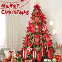 Lanpn 8 Pcs 11.8" Extra Large Candy Cane Christmas Decorations, Giant Peppermint Candies Xmas Tree Ornaments, Red White Lollipop Candy Canes, Sweet Hanging Decor for Candyland Holiday Indoor Outdoor