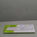 Wireless Keyboard and Mouse Combo - Full Size Slim Thin Wireless Keyboard Mouse with Numeric Keypad 2.4G Stable Connection Adjustable DPI (White & Silver)