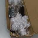 Retisee 10 Pack Snowflake Christmas Lights for Pathway Markers Lights Outdoor 27'' Peppermint Snowflake Pathway Decorations with Bows for Holiday Yard Lawn Walkway(Cool White)