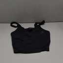 Women’s Longline Sports Bra Wirefree Padded Medium Support Yoga Bras Gym Running Workout Tank Tops (Black, Medium)