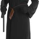 HAOSUN Plague Doctor Costume Set 8 in 1 Halloween Costumes Plague Doctor Mask Outfit for Men Adults (Xxxs Size)