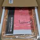 SONGMICS Cabinet Organizer Shelf, Set of 3 Kitchen Counter Shelves, Kitchen Storage, Spice Rack, Stackable, Expandable, Apricot UKCS220Y01V1