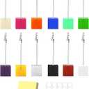 eZAKKA Table Number Holders, 12 pcs Rainbow Colors Photo Clip StandPlace Card Holders for TablePicture Holders for Memo Menu NoteMemory PhotoTable Number Stands for Office Home Wedding Christmas
