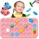 Logic Road Builder Games Toys: STEM Toys for 4 Year Old Kids, Montessori Board Game Brain Teaser Puzzles Preschool Learning Activities Educational Toy for Toddler Ages 3 5 6 7 8-12 Gifts(Pink 32PCS)
