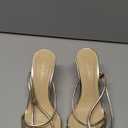 Women's Strappy Kitten Heels Square Open Toe Sandals Party Wedding Ankle Strap Shoes (7, Gold)