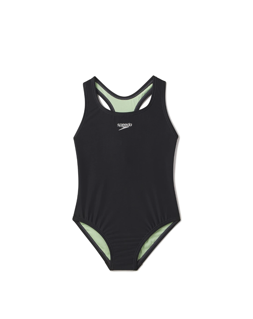 Speedo Girl's Swimsuit One Piece Closed Racerback 10