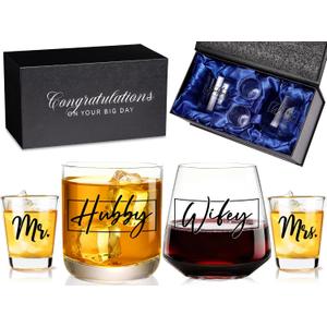 Wedding Gifts for Newlywed 2026, Unique Engagement Wedding Gifts for Newlywed Mr and Mrs Him and Her, Novel Couple Wishes for Couples