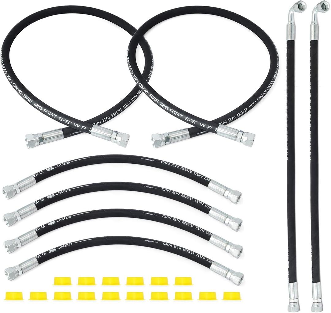 7J303-76610 75535-66620 7J999-95562 Hydraulic Hoses Kit Compatible with Kubota LA350a LA401 LA402 LA402-1 Front Loader, Include Boom & Bucket Cylinder Hoses