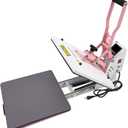 BetterSub Heat Press 15x15 inch Digital Heat Press Machine, Slide Out Industrial Quality T-Shirt Heat Transfer Machine Pink