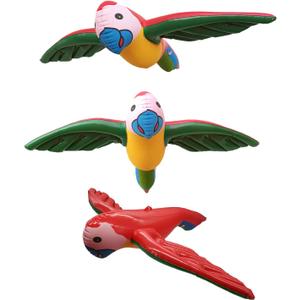 3 Pieces Inflatable Flying Parrot Inflatable Parrot Decorations for Tropical Party Gift Luau Decoration
