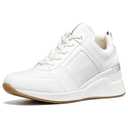 Cestfini High Heel Wedge Sneakers for Women Dressy Hidden Wedge Tennis Shoes Lightweight Fashion Heeled Sneakers Lace Up Women White PGYDX06W-174-RT-ALLWHITE-6.5