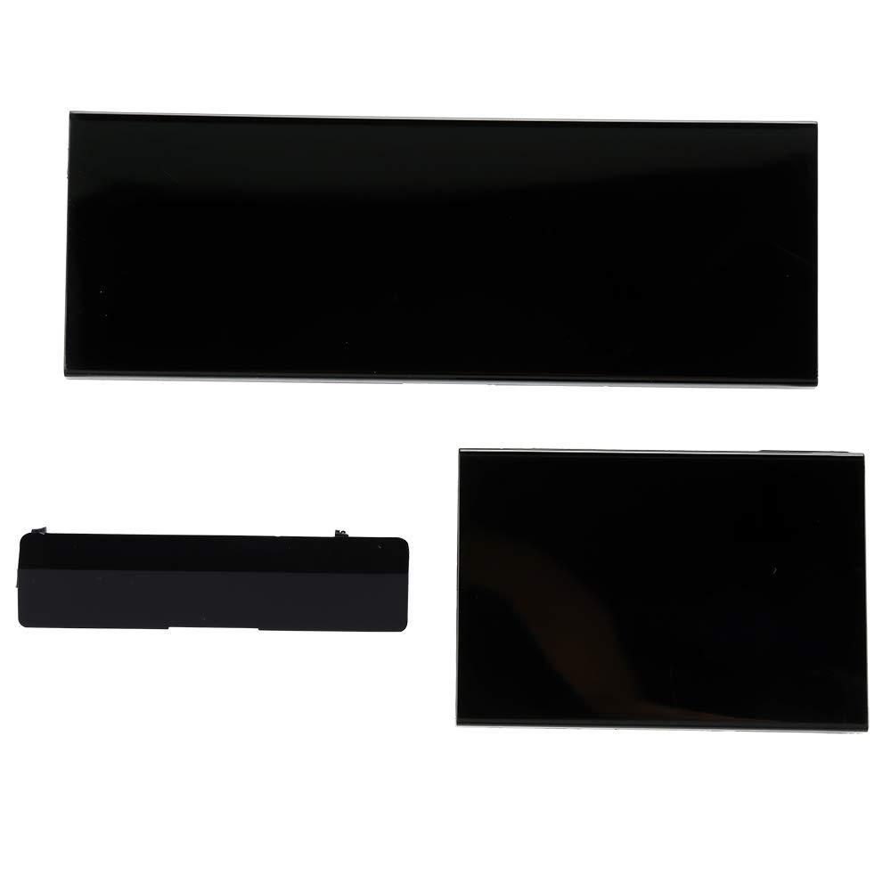 Wii Console Replacement Dust Door, 3 in 1 Repair Part Slot Cover for Nintendo GameCube, NGC Controller/NGC Memory/SD Slot Lid-Black