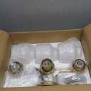 Emak Gold Vanity Light with Milk Glass Shade, Modern Bathroom Light Fixtures Over Mirror, 3-Light Bathroom Vanity Lights for Mirror, Bath, VL122-GD-ML-3