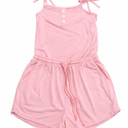 Girl's 2 Piece Outfits Summer Tank Top and Paperbag Waist Shorts Set, Sise 11-12Y