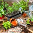 6 Pcs 12-Cell Replacement Capillary Mats, Self Watering Seed Starting Tray Watering Mat for Indoor Greenhouse Gardening (18.5 x 3.54 Inches)