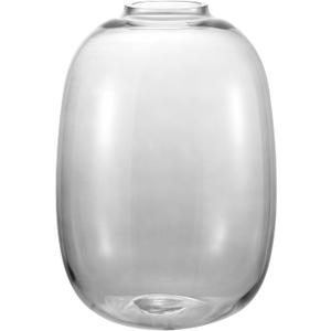 Black Glass Vase, 10 Inches Large Glass Vase for Flowers, Tall Modern Vases, Tall Floor Vases for Living Room, Bedroom, Mantle, Shelf, Wedding, Office, Entryway (Gray)