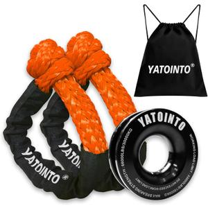 Soft Shackle & Recovery Ring, 1/2" X 22" Recovery Tow Shackle with Snatch Ring 56,000 Lbs, Winch Accessories for SUV ATV UTV Off Road Recovery Kit