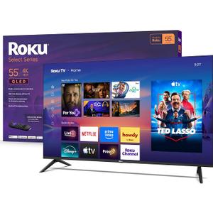 Roku 55-Inch Select Series Smart TV 2026-4K QLED TV - Roku TV
Flat Screen QLED Television with Voice Remote, Wi-Fi & Bluetooth Headphone Mode - Streaming Live Local News, Sports, & Movies