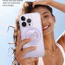 2 x typecase Folding Phone Stand: Foldable Smartphone Holder for Desk - Ultra Thin Adjustable Kickstand - Magnetic Phone Grip Home Desk Accessories Compatible with Phone Tablets (Purple Glitter)