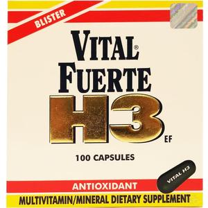 H3 100 Cap - Multivitaminico (Pack of 1), Expiration Date: 01/28