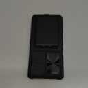 SSLOTSCASE for Samsung Galaxy S25 Ultra Case with Card Holder & Kickstand & Slide Camera Lens Cover, Silicone Edge Protection Rugged Heavy Duty Phone Case Cover for Galaxy S25 Ultra 5G 2025, Black