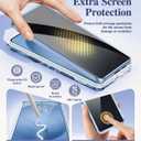 GVIEWIN for Samsung Galaxy S26 Plus Case,[Slide Camera Cover & Built-in Privacy Screen Protector] [Military-Grade Shockproof] Marble Full Body Protection Phone Case for S26+ Plus 6.7",Star Abyss/Blue