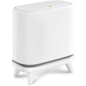 JUDRDO Bathroom Trash Can with Lid, Vacuum Adsorption Small Garbage Can 3.2 Gallon Press Top Lid Trash Bin with Legs Waterproof Waste Basket for Bathroom Bedroom Office Home RV